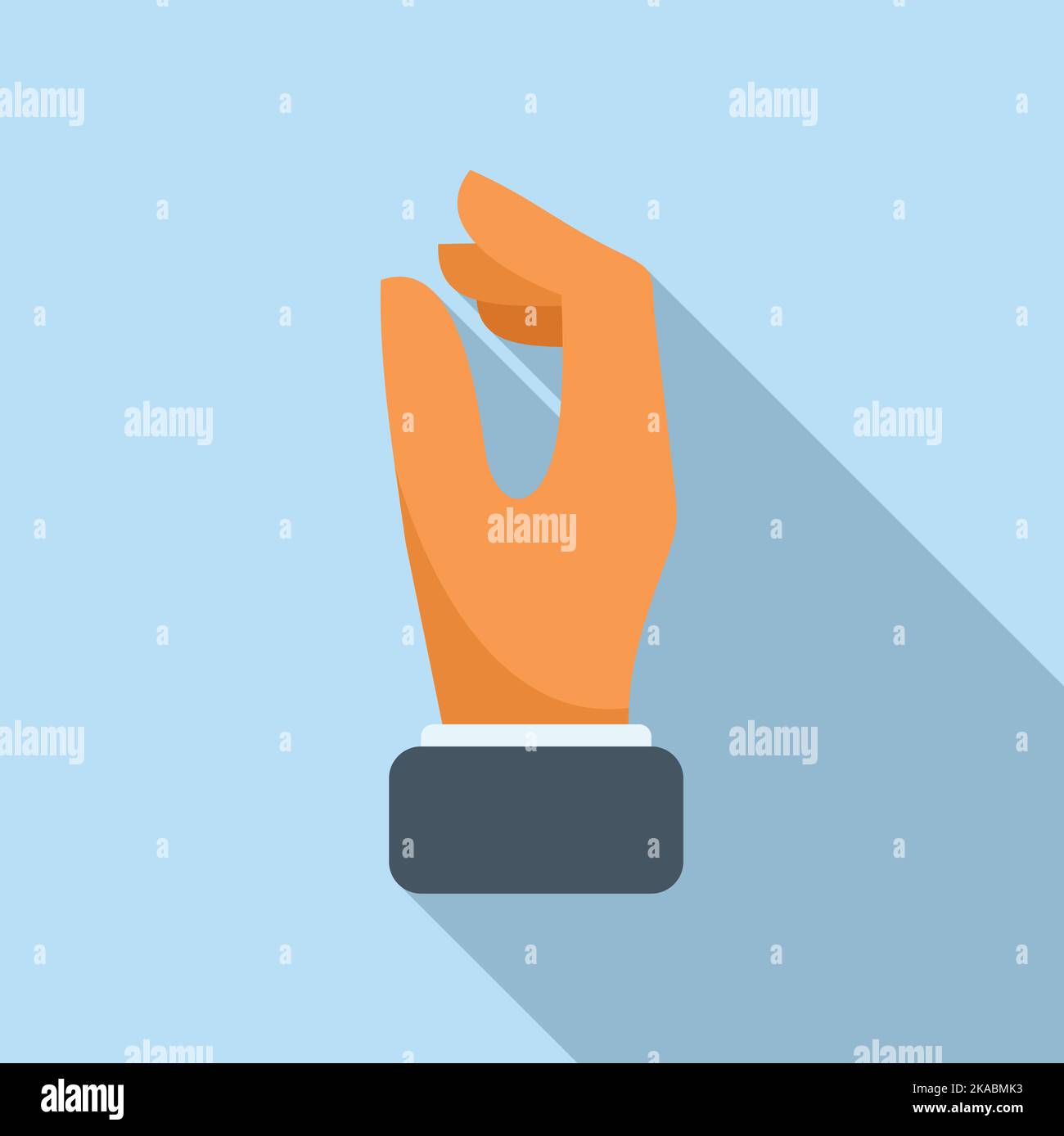 Hold gesture icon flat vector. Finger palm. Sign thumb Stock Vector ...