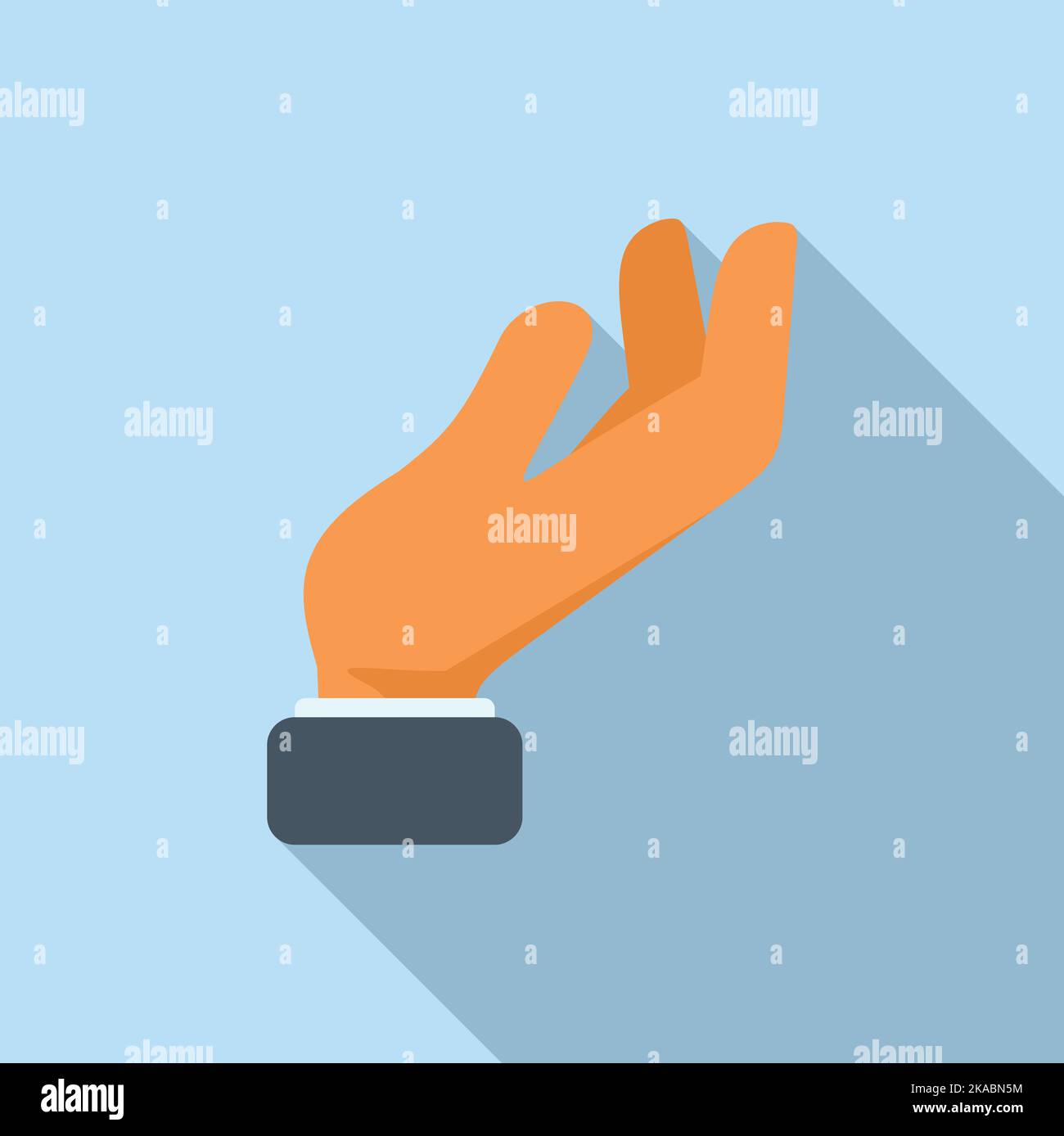 Show gesture icon flat vector. Finger hold. Palm pose Stock Vector