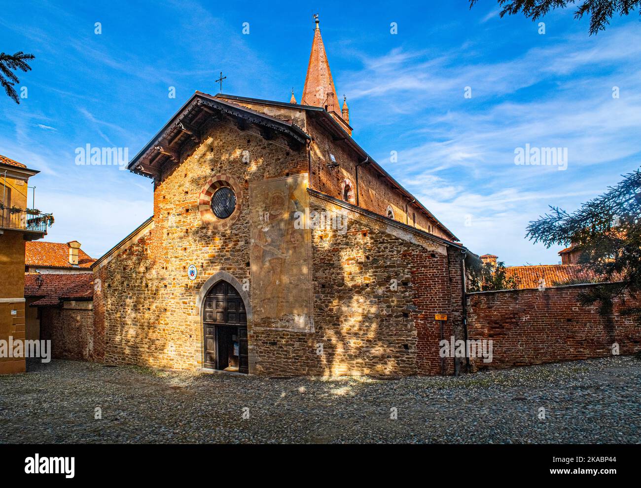 Italy Piedmont Saluzzo church and convent of San Giovanni Stock Photo