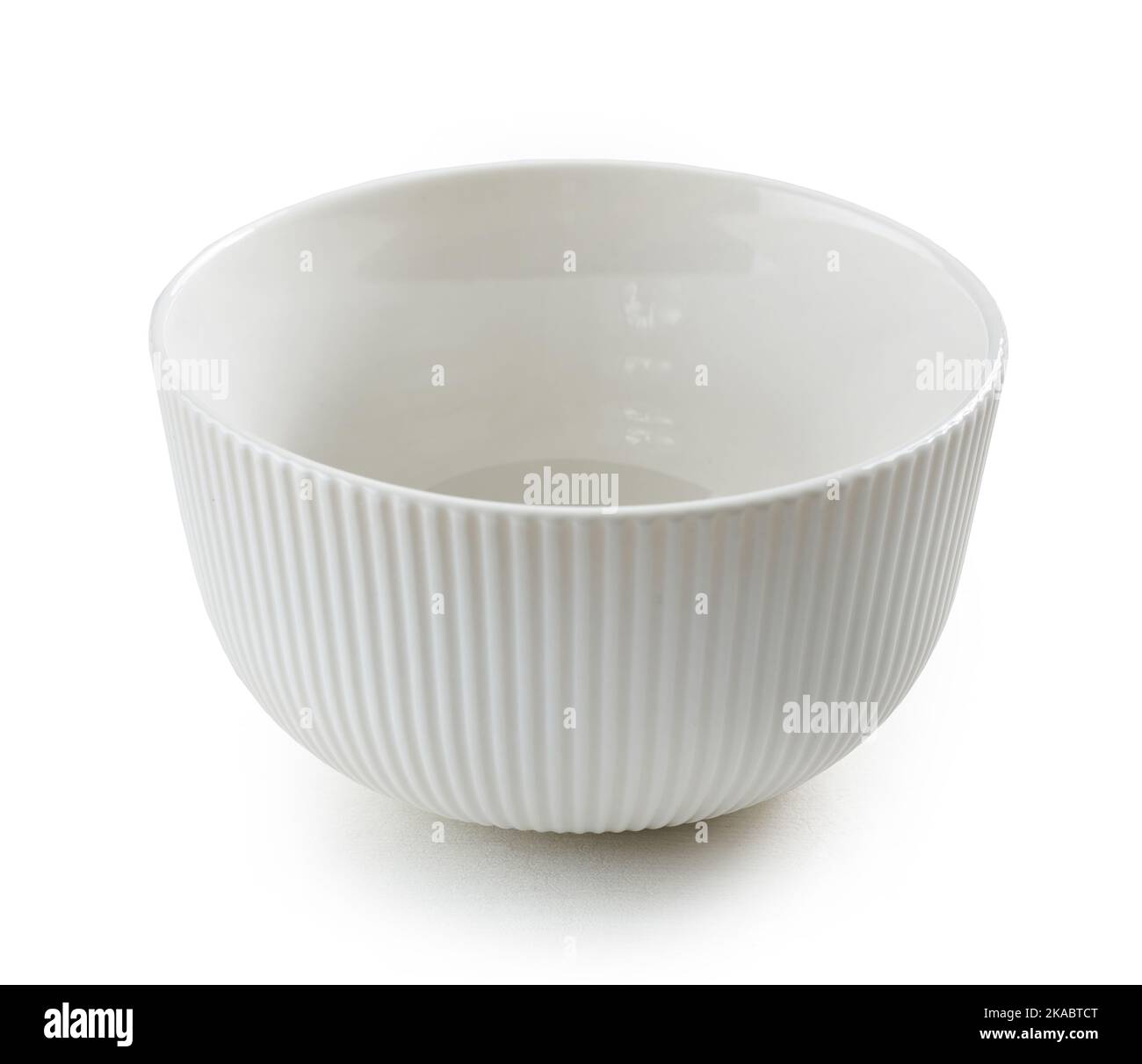 empty white bowl isolated on white background Stock Photo