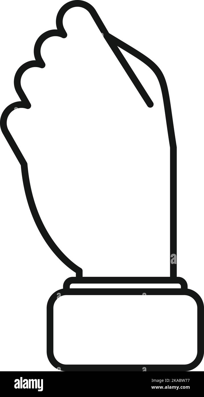 Joke gesture icon outline vector. Arm pose. Up point Stock Vector Image ...