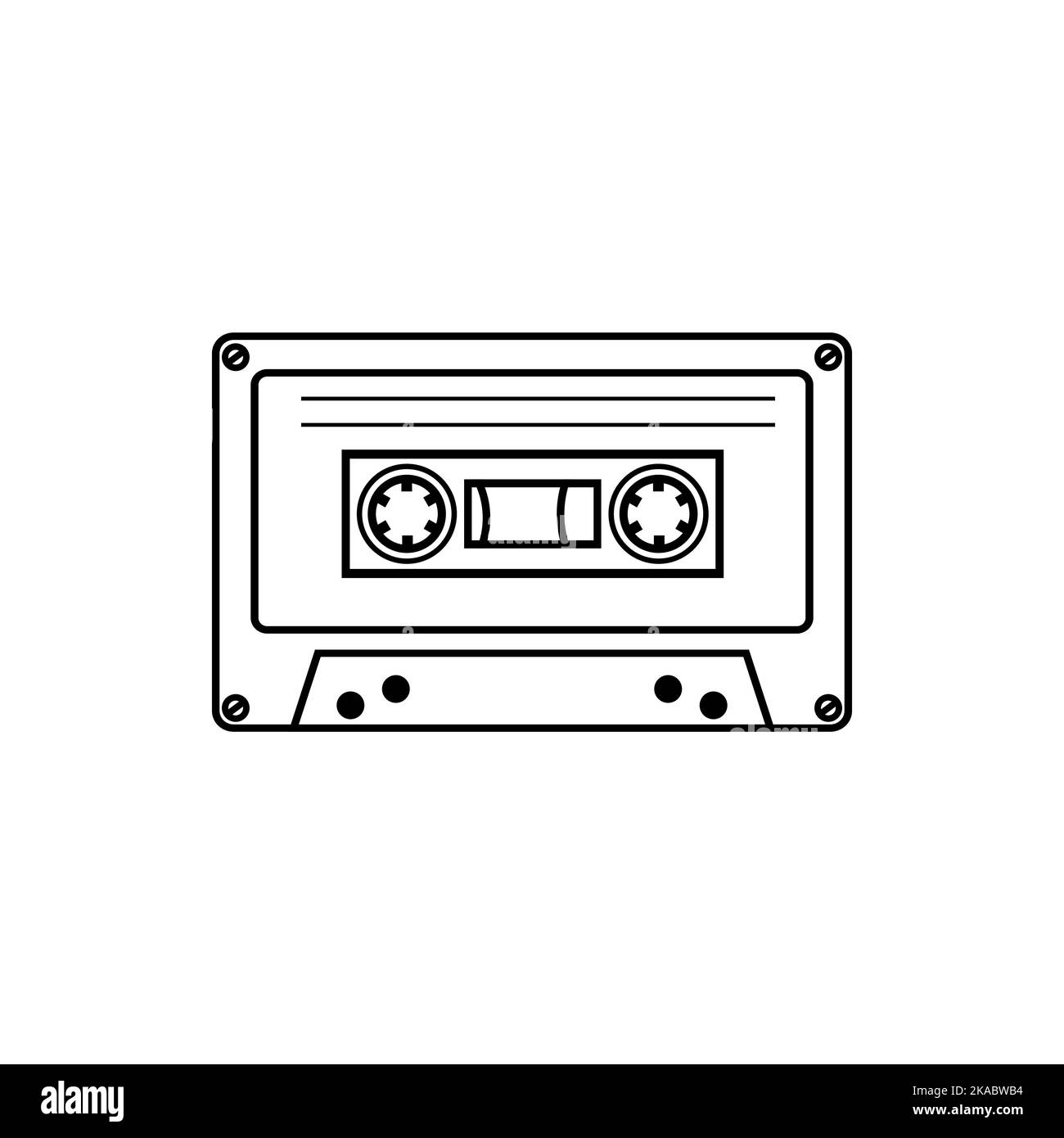 Cassette vector illustration. Retro audio tape. Stock Vector