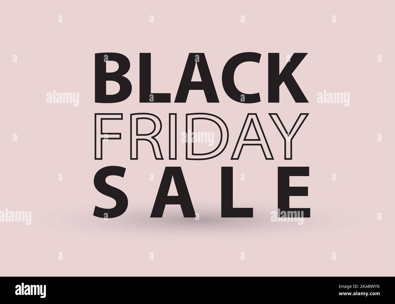 Black friday sale design template Text with decorative elements. Vector