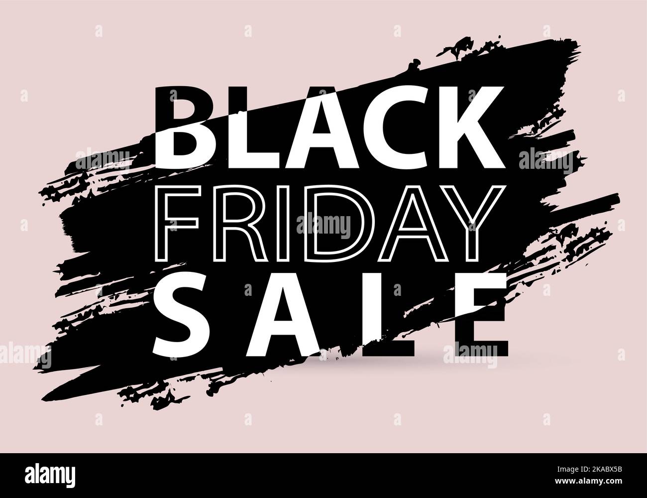 Black friday sale design template Text with decorative elements. Vector