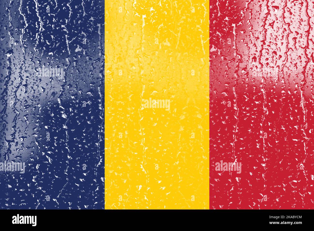 3D Flag of Chad on a glass with water drop background Stock Photo - Alamy