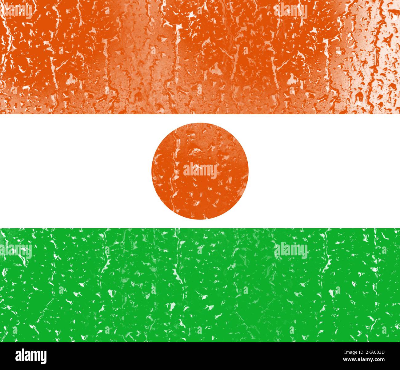 3D Flag of Niger on a glass with water drop background Stock Photo - Alamy