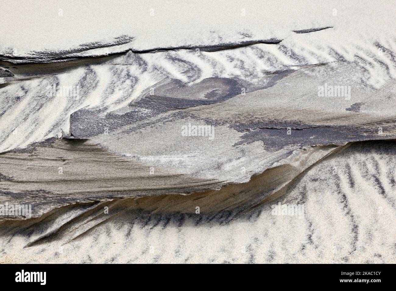 wind forms beautiful structures in the dunes at the beach Stock Photo ...