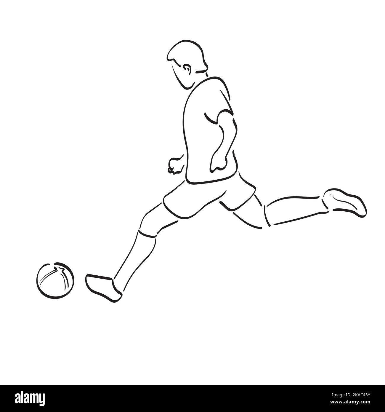 How To Draw Someone Kicking A Soccer Ball
