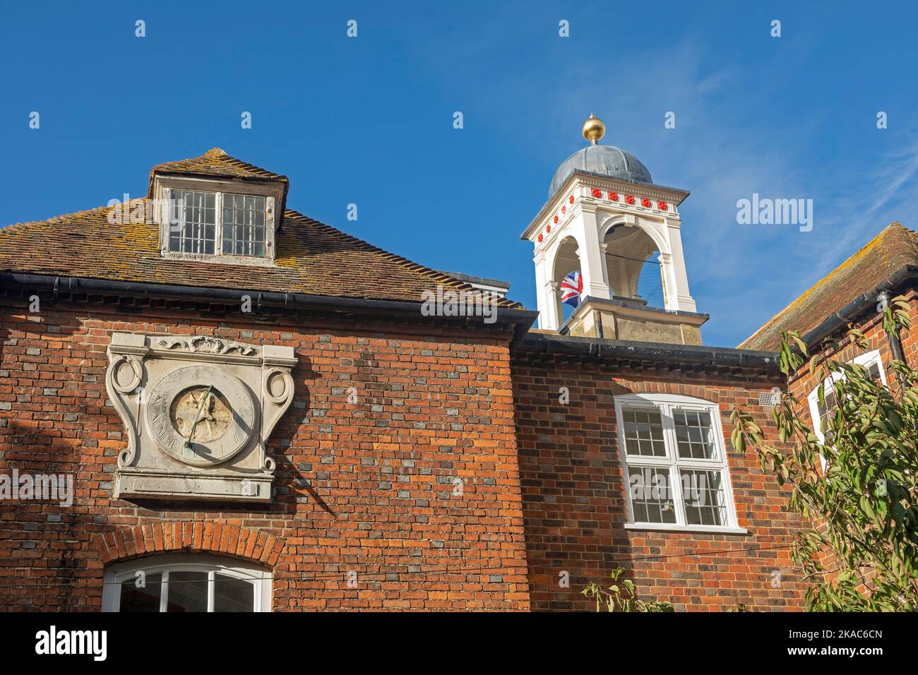 Sun dial, Town Hall, Rye, East Sussex, England, Great Britain Stock Photo