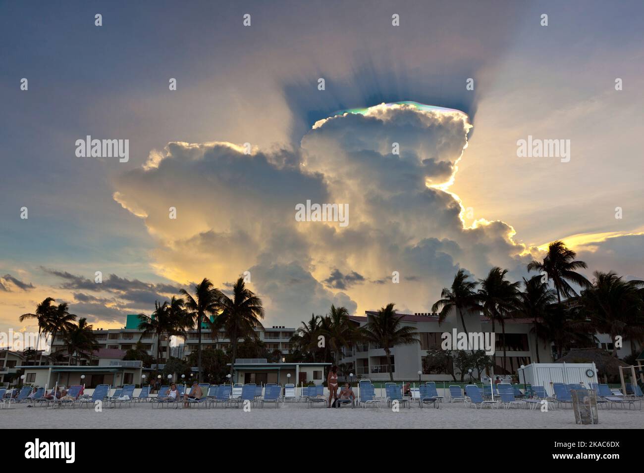 beautiful sky with clouds at the beach in sunset Stock Photo - Alamy