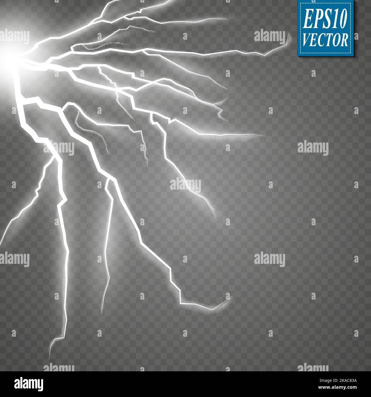 Storm with Lightning isolated on transparent background Stock Vector ...