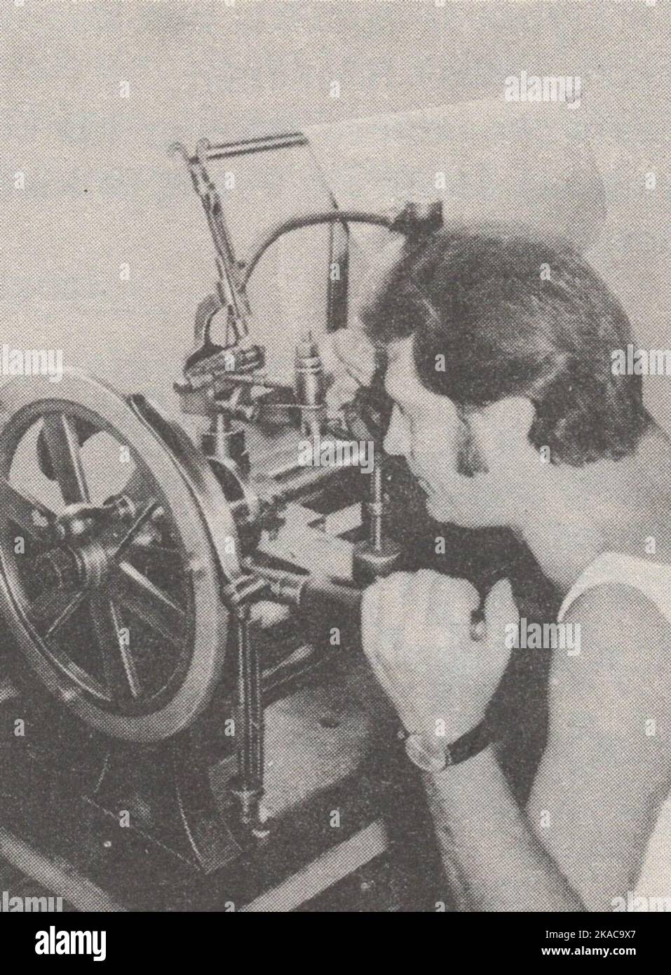 Designing the sample on a punching machine hires stock photography and images Alamy