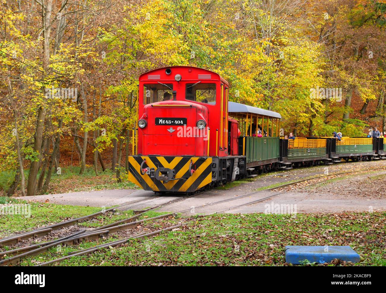 Szilvasvarad narrow-gauge Forest Railway, Szalajka Valley, Bukk National Park, Bukk Hills, Hungary Stock Photo
