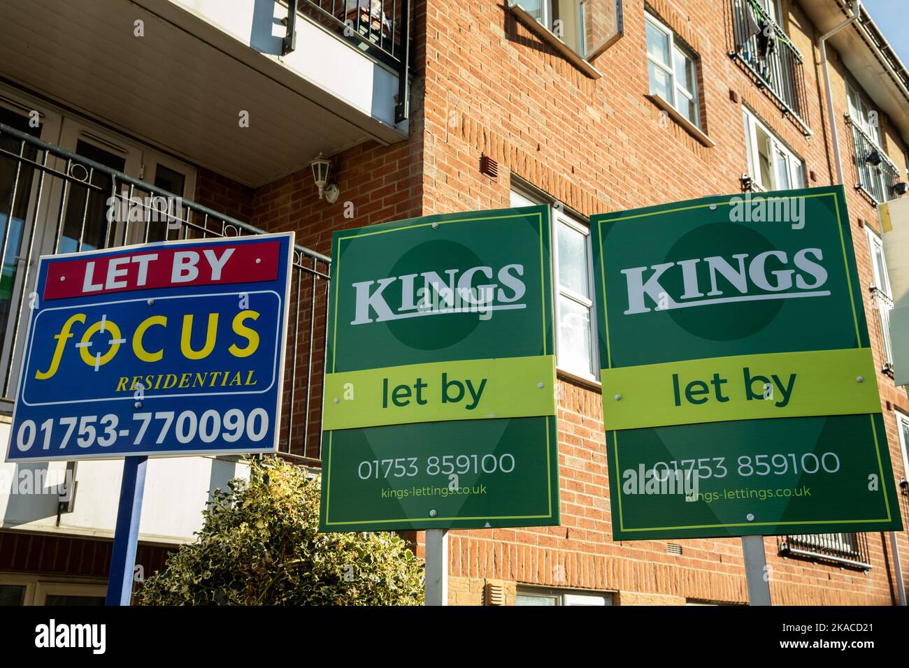 Slough, UK. 28th October, 2022. Estate agent signs are pictured outside