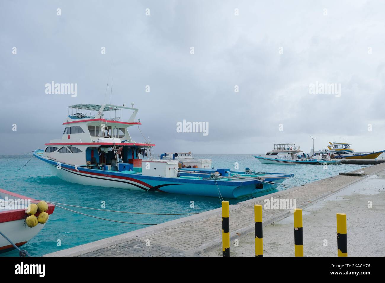 The fishing ship for excursion and travel purpose at Rashdoo pier