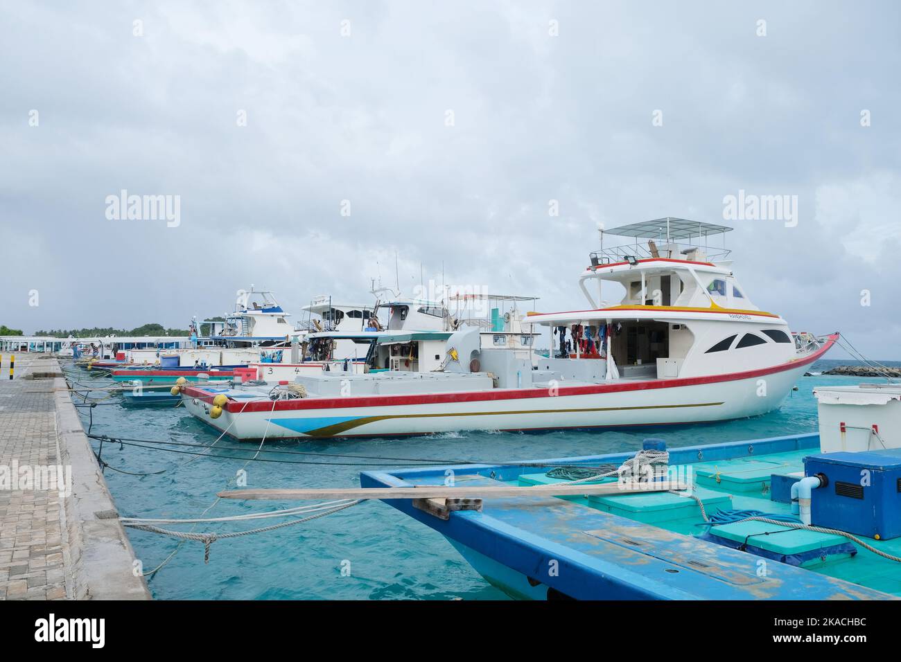 The fishing ship for excursion and travel purpose at Rashdoo pier