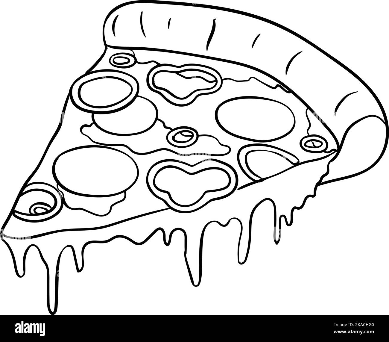 How to Draw a Pizza - Really Easy Drawing Tutorial
