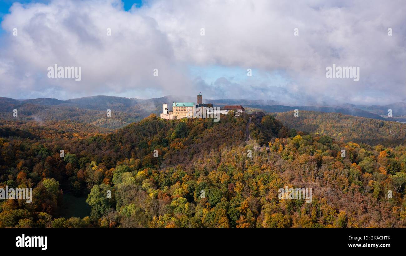 The Wartburg Castle at Eisenach in the Thuringian Forest Stock Photo