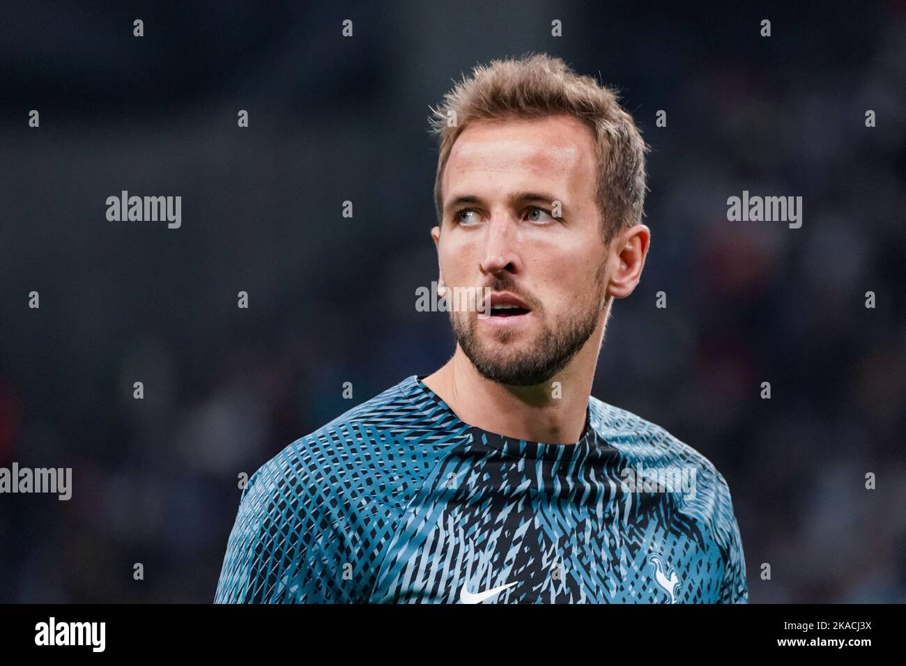 The back of Harry Kane #10 of Tottenham Hotspur's shirt Stock