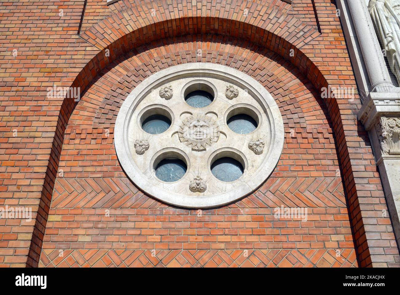 Szeged city Hungary Votive Church landmark architecture detail Stock Photo