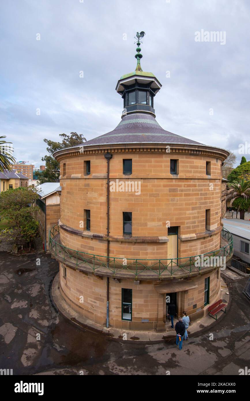 The former Darlinghurst Gaol in Sydney, now the National Art School was built with convict labour in a radial pattern around a central round chapel Stock Photo