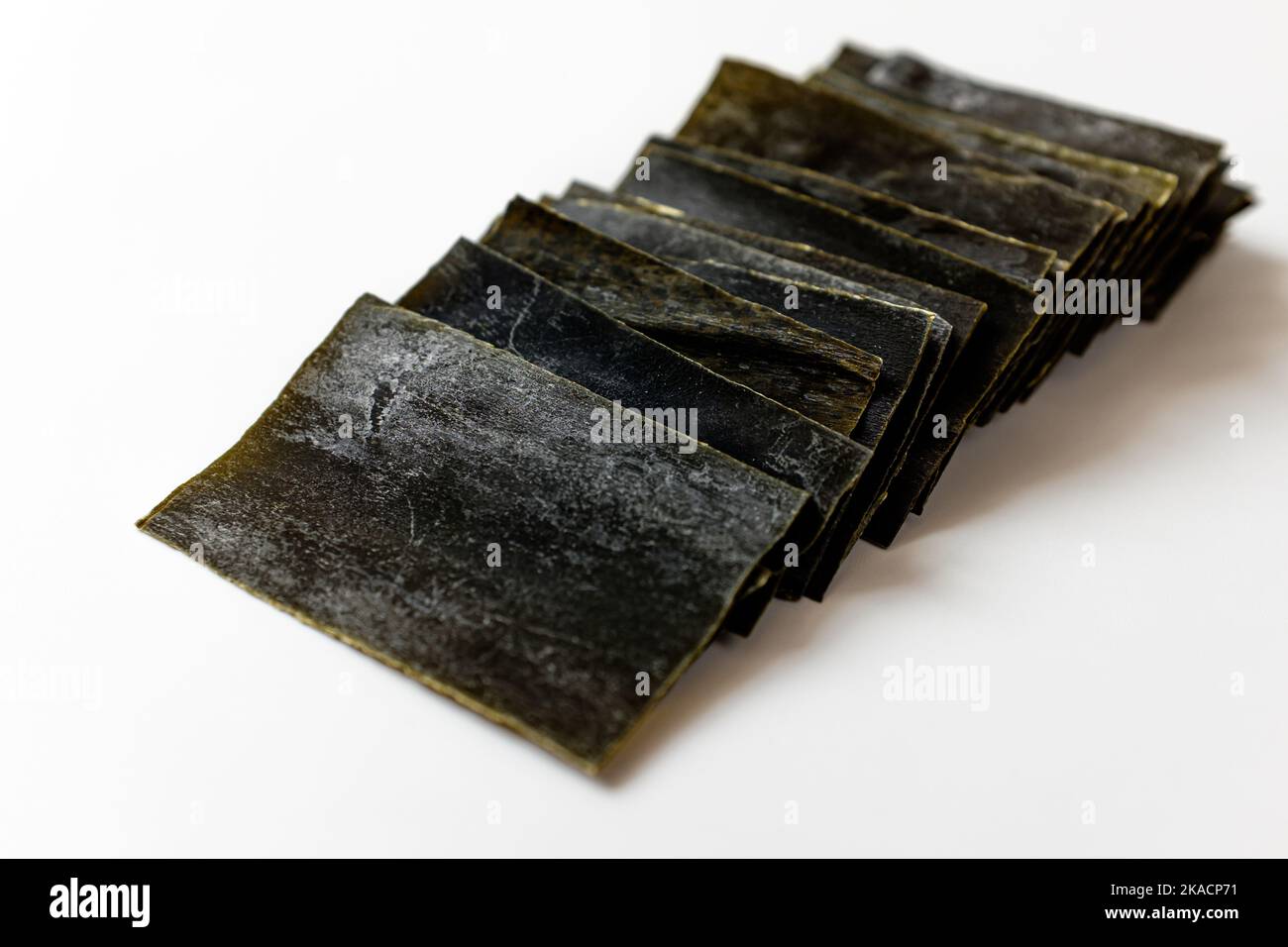 dried kelp on a white background Stock Photo Alamy