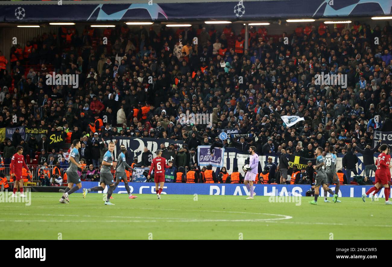 Liverpool November 1st November 2022, Anfield Stadium, Liverpool, England: Champions ...