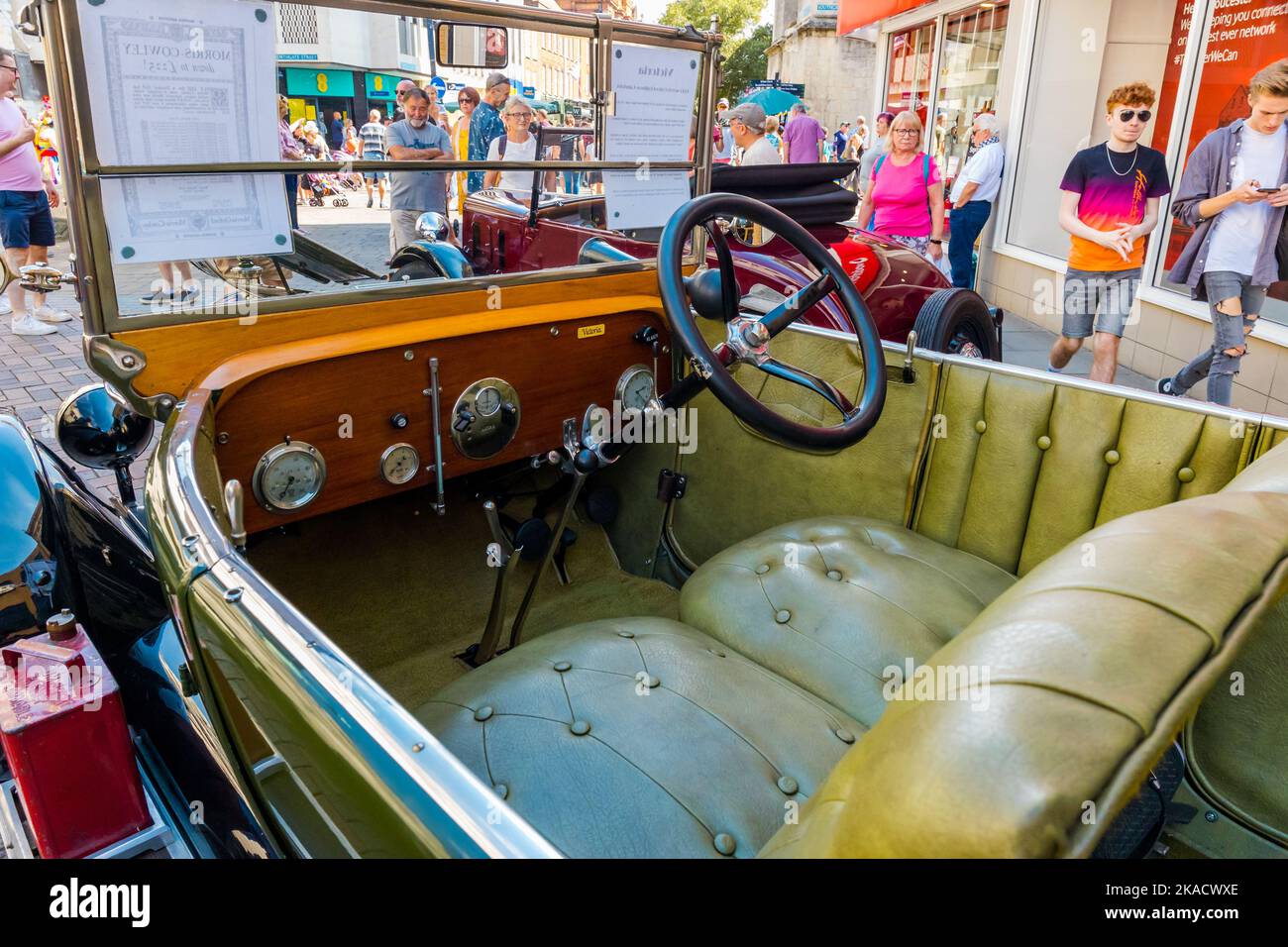 Classic car on display in Gloucester city centre Stock Photo Alamy