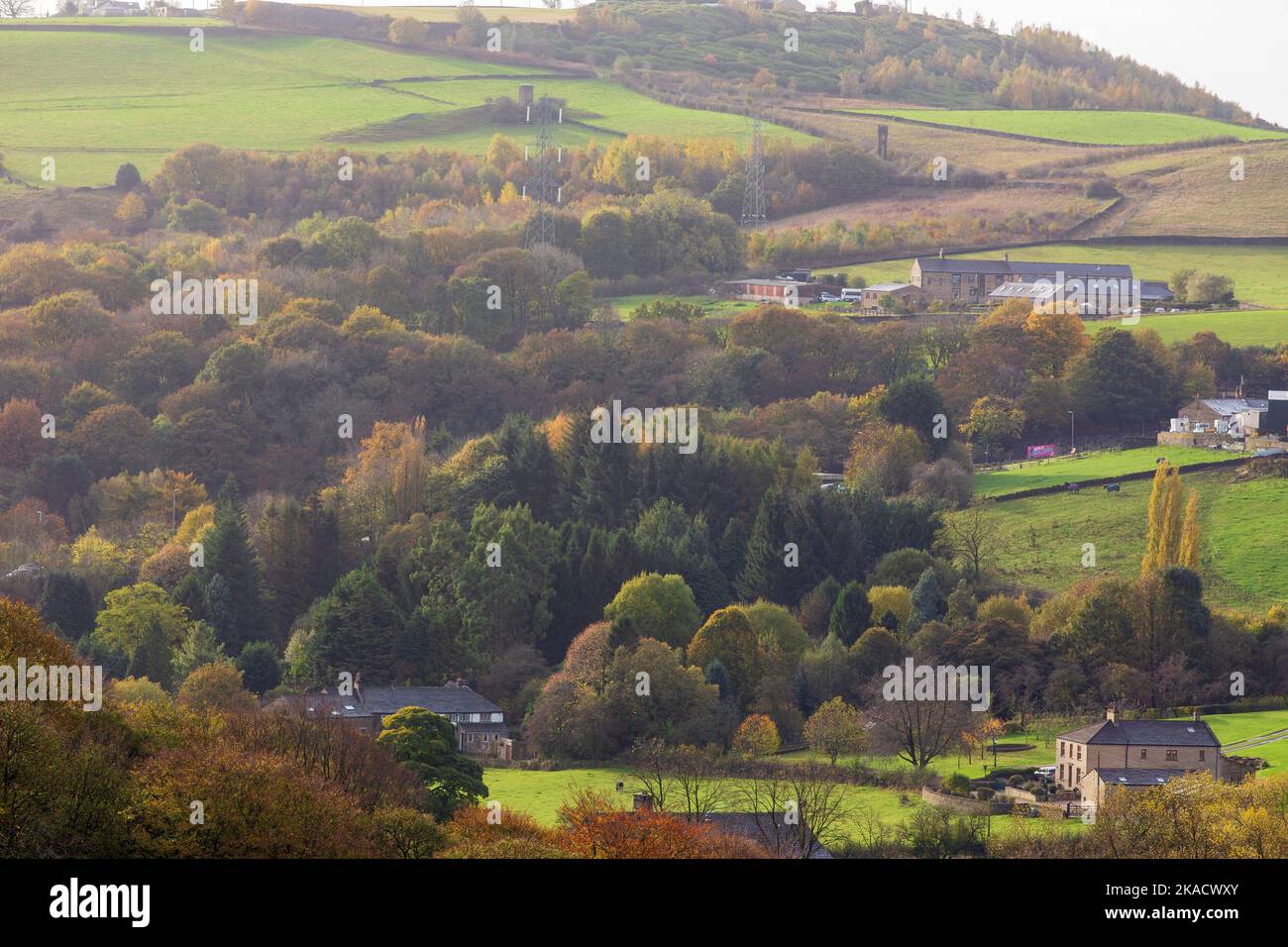 Shibden valley, Halifax, West Yorkshire, UK 2nd Nov, 2022 UK Weather