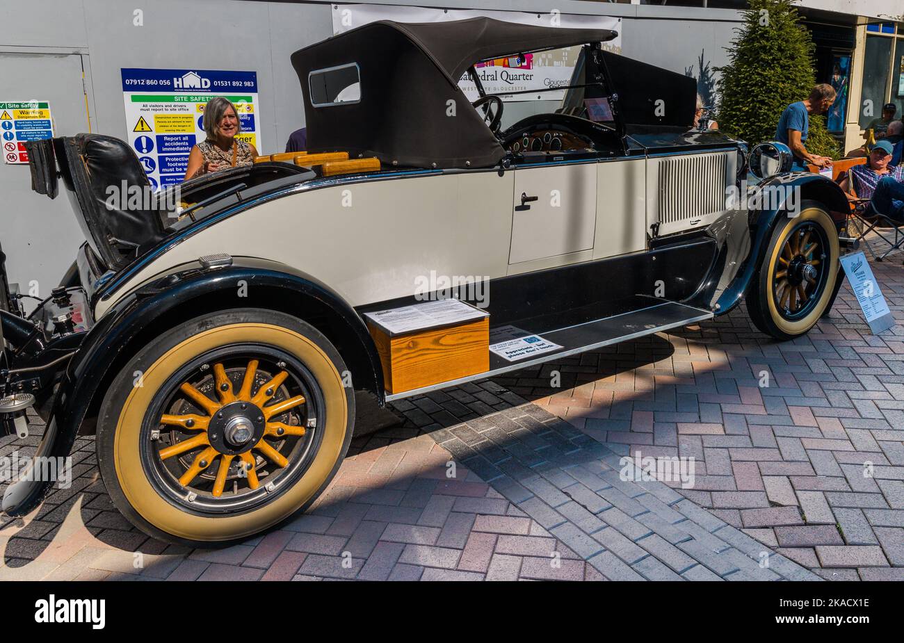 Stanley Steamer on display in Gloucester city centre Stock Photo Alamy