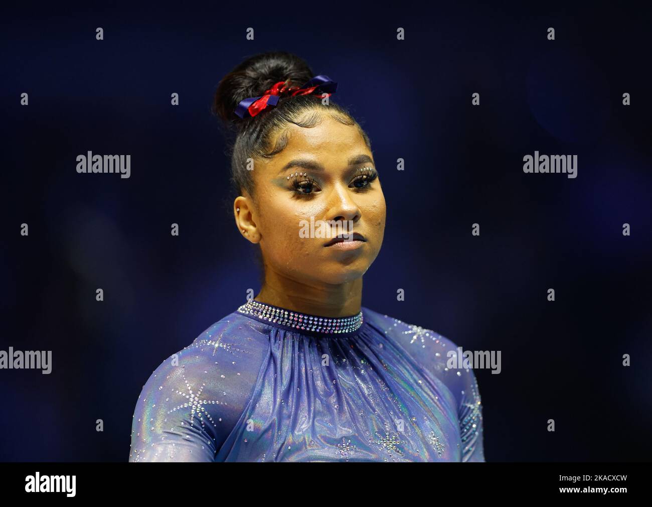 1st November 2022, M&amp;S Bank Arena, Liverpool, England; 2022 World Artistic Gymnastics Championships; Jordan Chiles (USA) Stock Photo