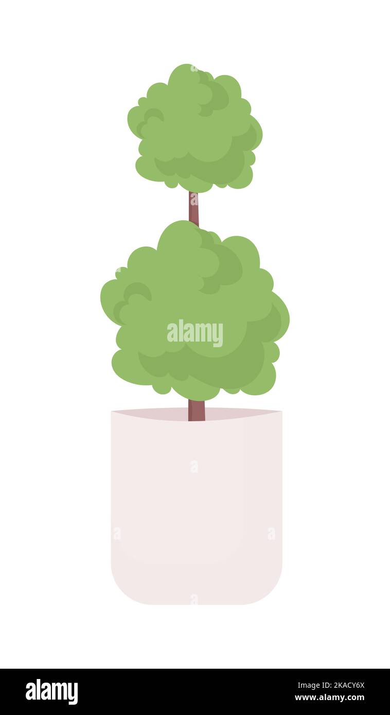 Creative cutout of shrub semi flat color vector object Stock Vector