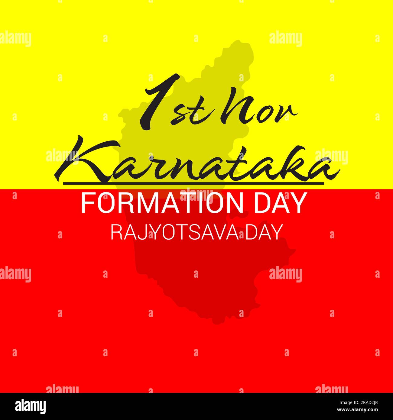 Vector illustration of a Background for Karnataka Formation Day, Kannada  Rajyotsava Stock Photo - Alamy