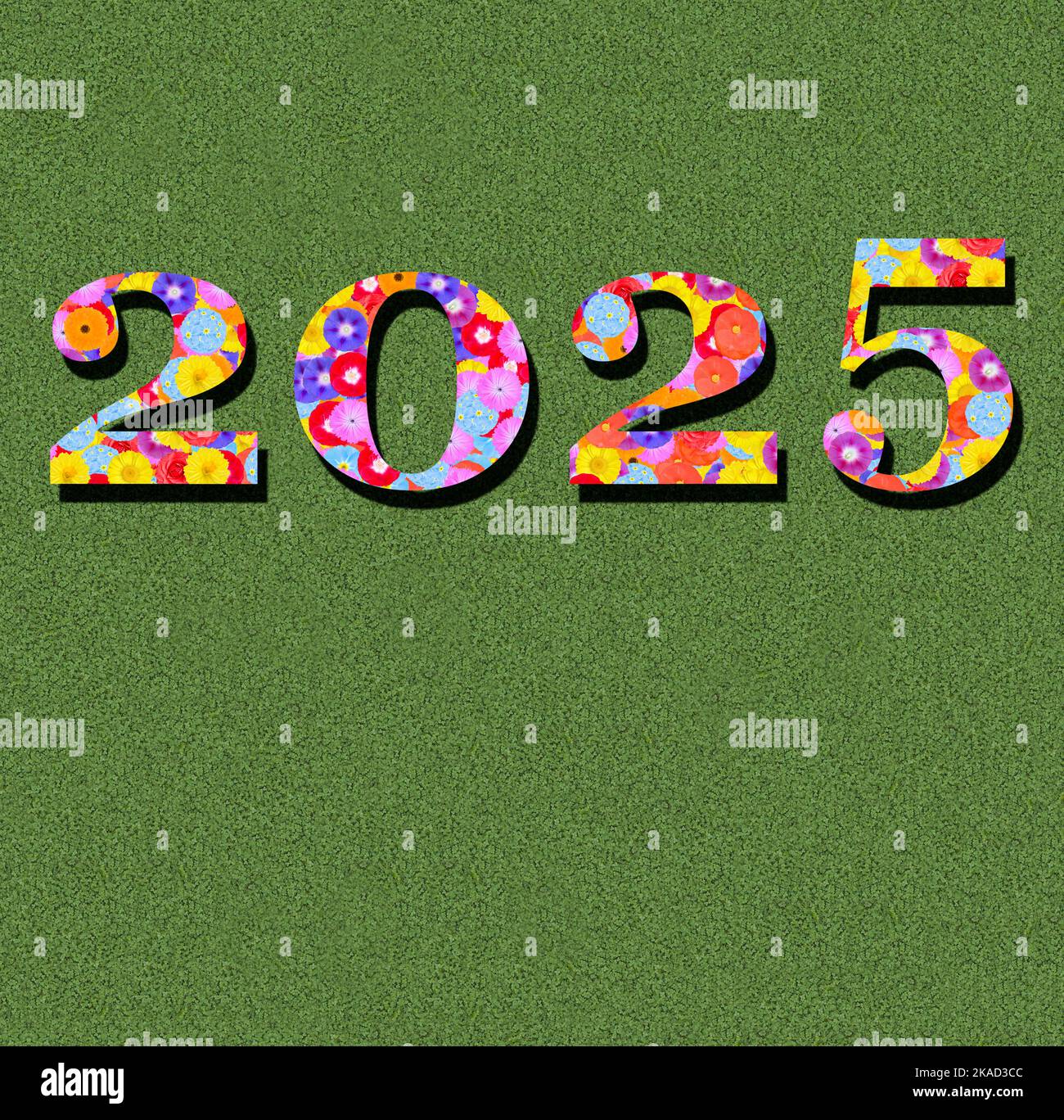 year 2025 by using image IDs 2KA2J50 and 2KACK1X Stock Photo