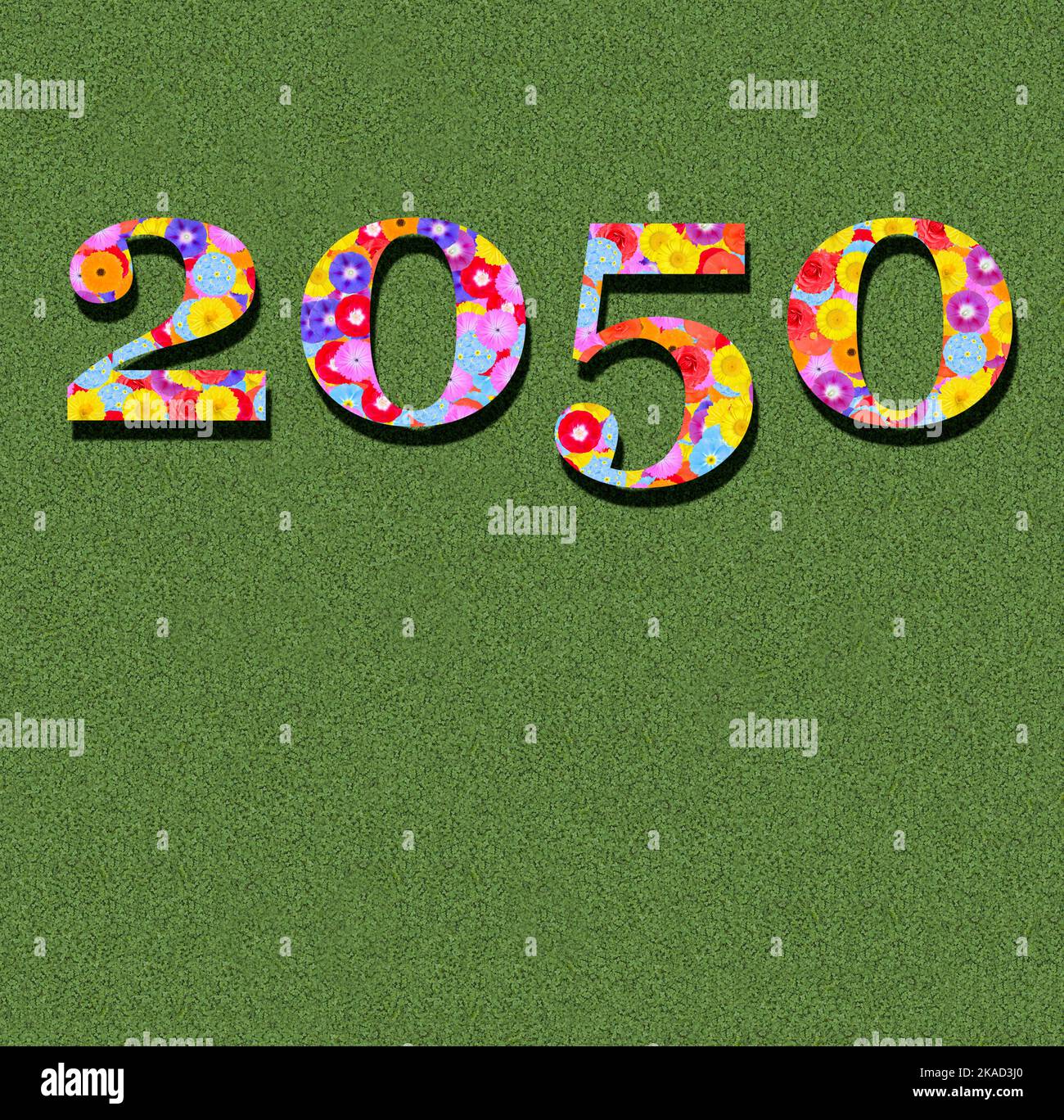 year 2050 by using image IDs 2KA2J50 and 2KACK1X Stock Photo