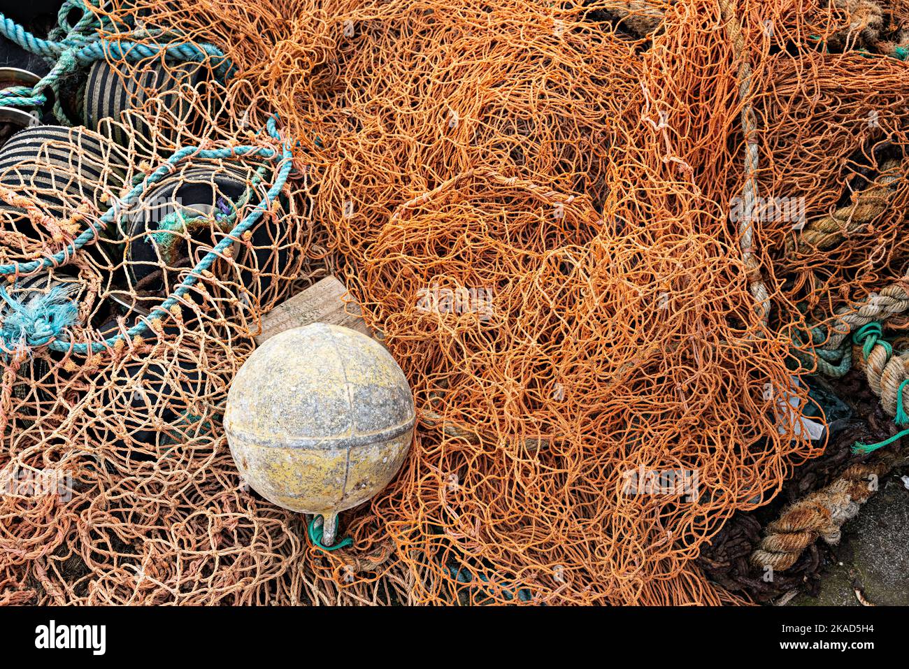 Fishing nets and floats Stock Photo Alamy