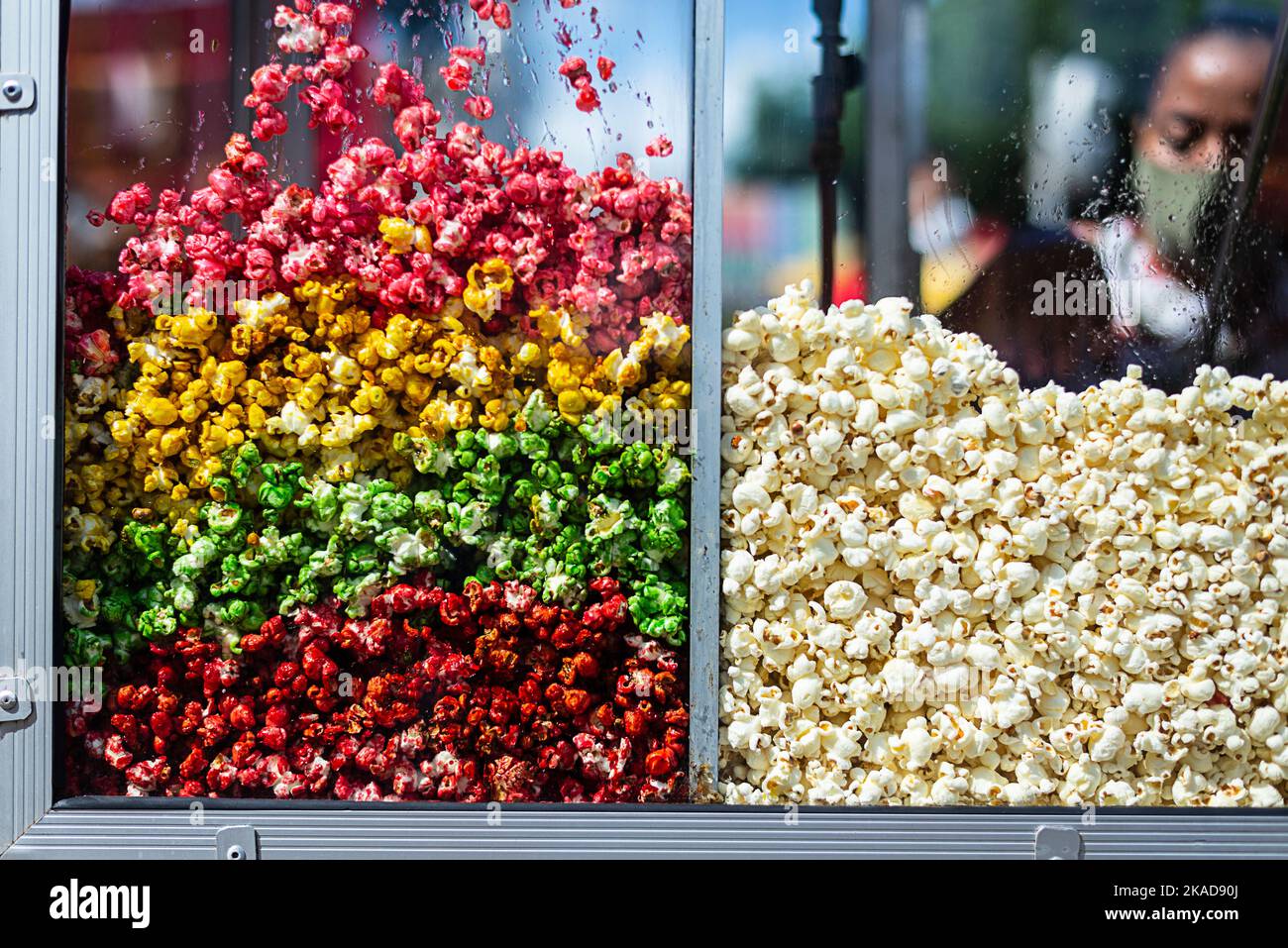 Popcorn seller selling in Dois de Julho square in Salvador, Bahia Stock