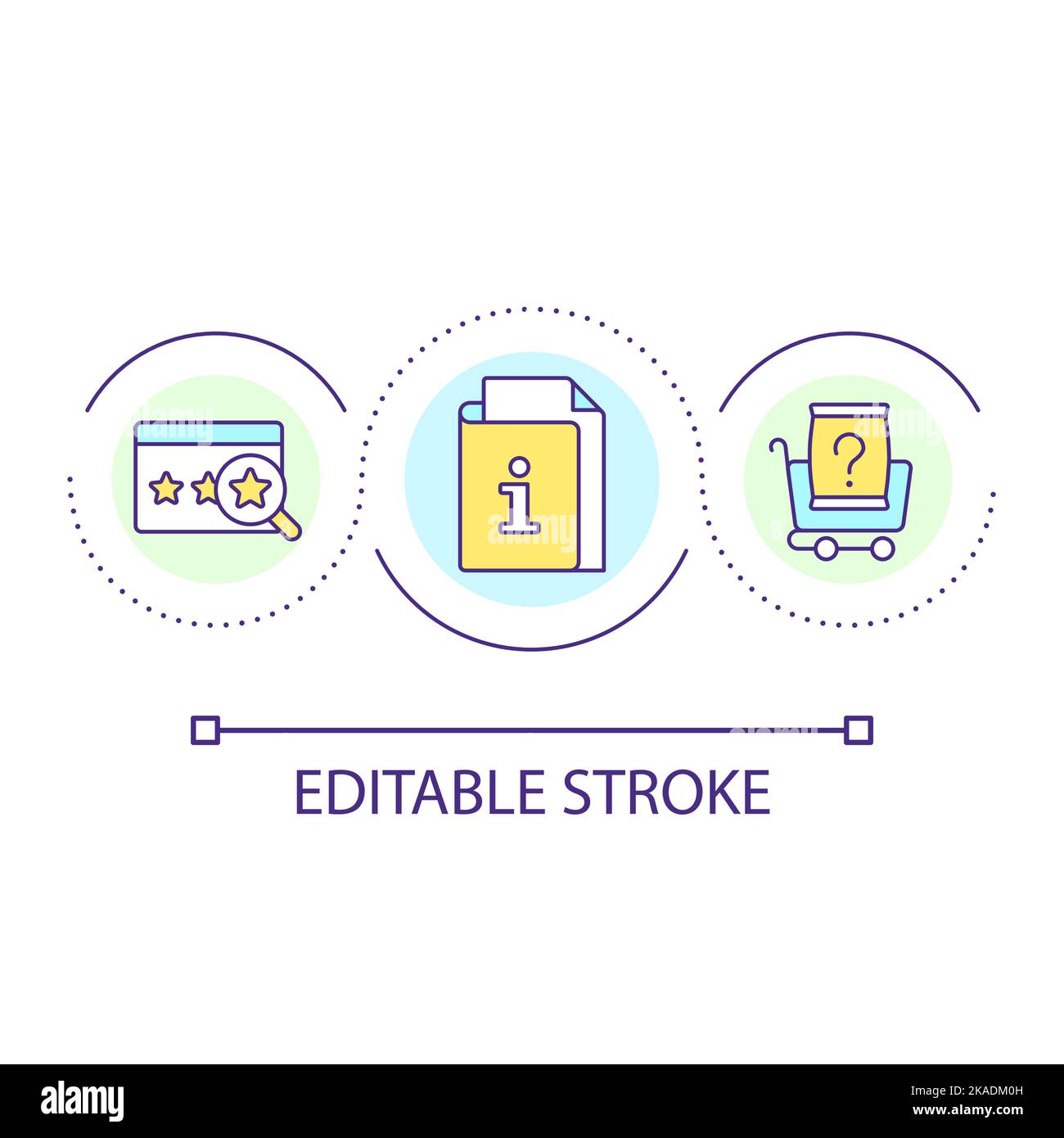 Company reputation loop concept icon Stock Vector