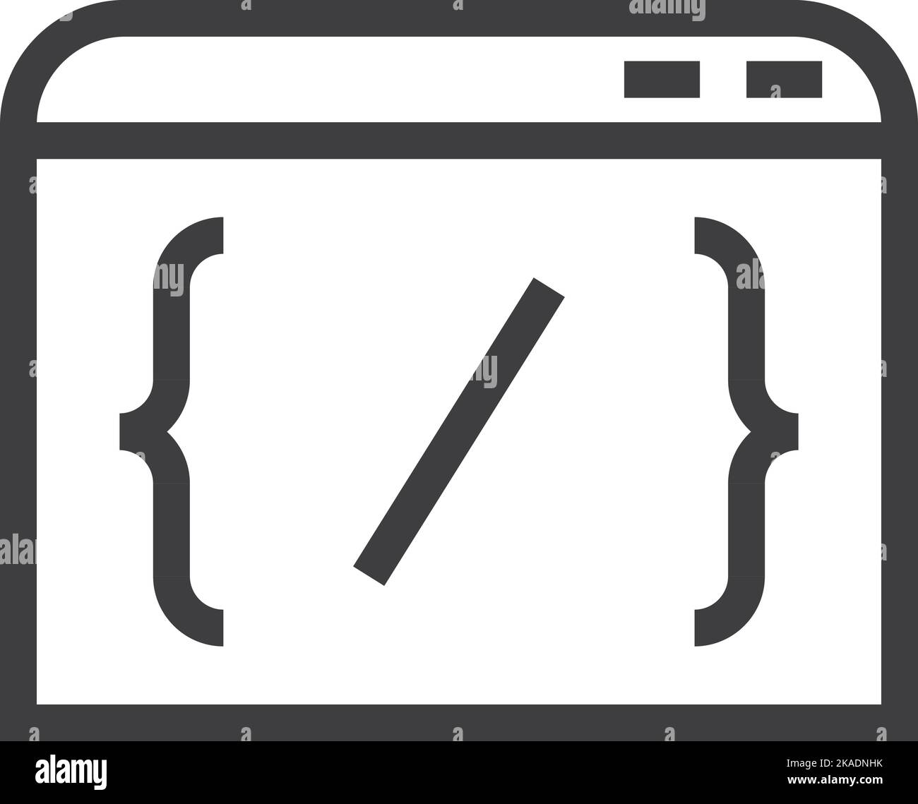 Code line icon. Programming language script symbol Stock Vector