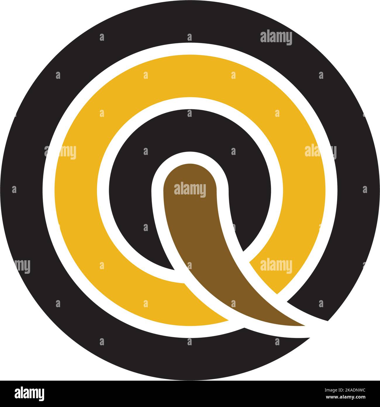 bee sting logo letter q icon vector symbol Stock Vector