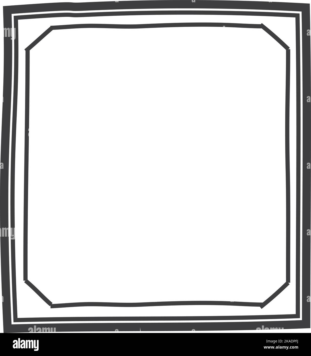 Doodle frame. Hand drawn square. Empty border Stock Vector Image & Art