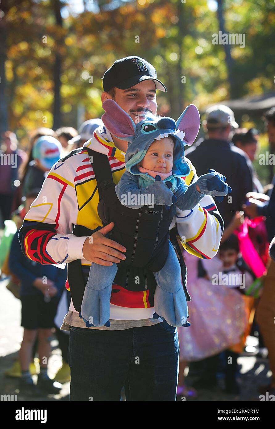 Halloween Hollowpalooza for kids - Johnny Kelly Park, Dennis, Massachusetts on Cape Cod, USA Stock Photo