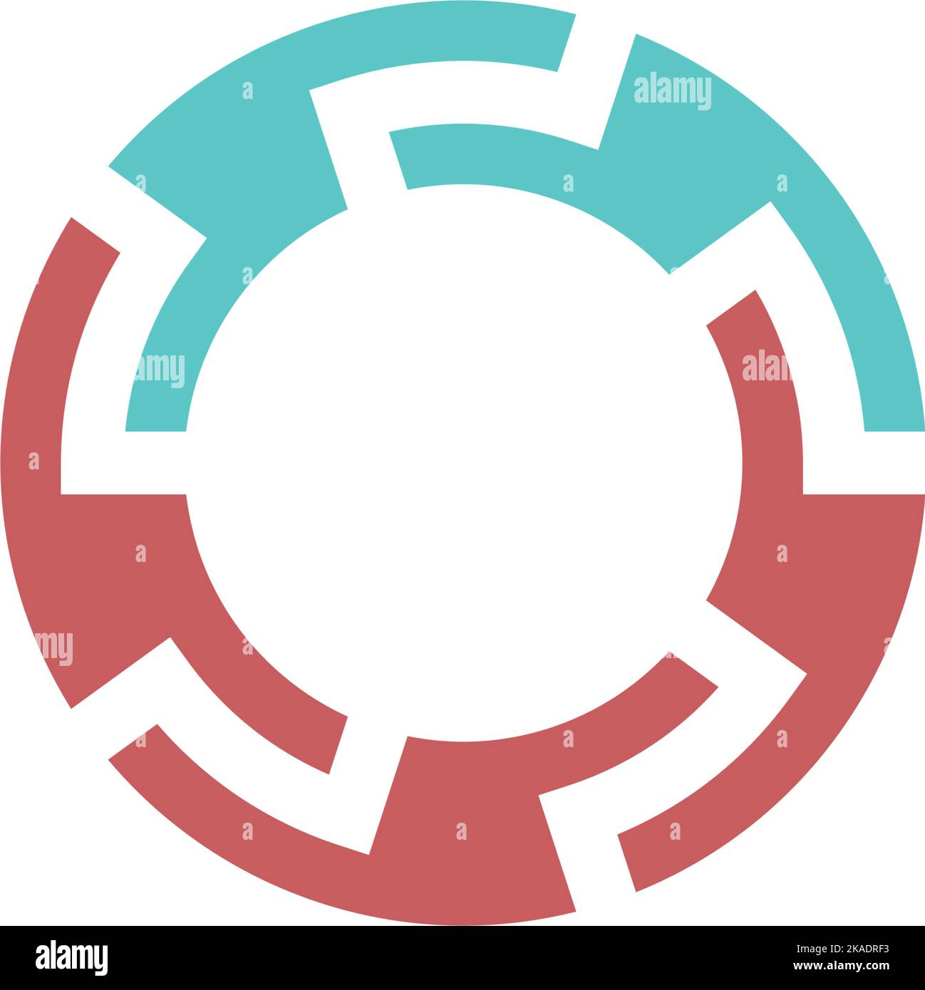 copper pipe round circle abstract logo icon vector Stock Vector Image