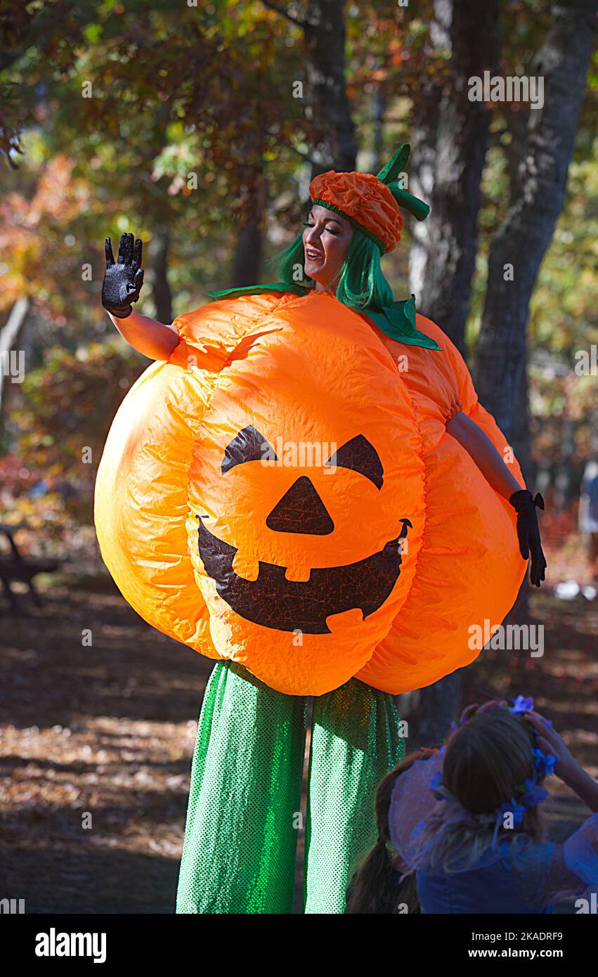 Halloween Hollowpalooza for kids - Johnny Kelly Park, Dennis, Massachusetts on Cape Cod, USA Stock Photo