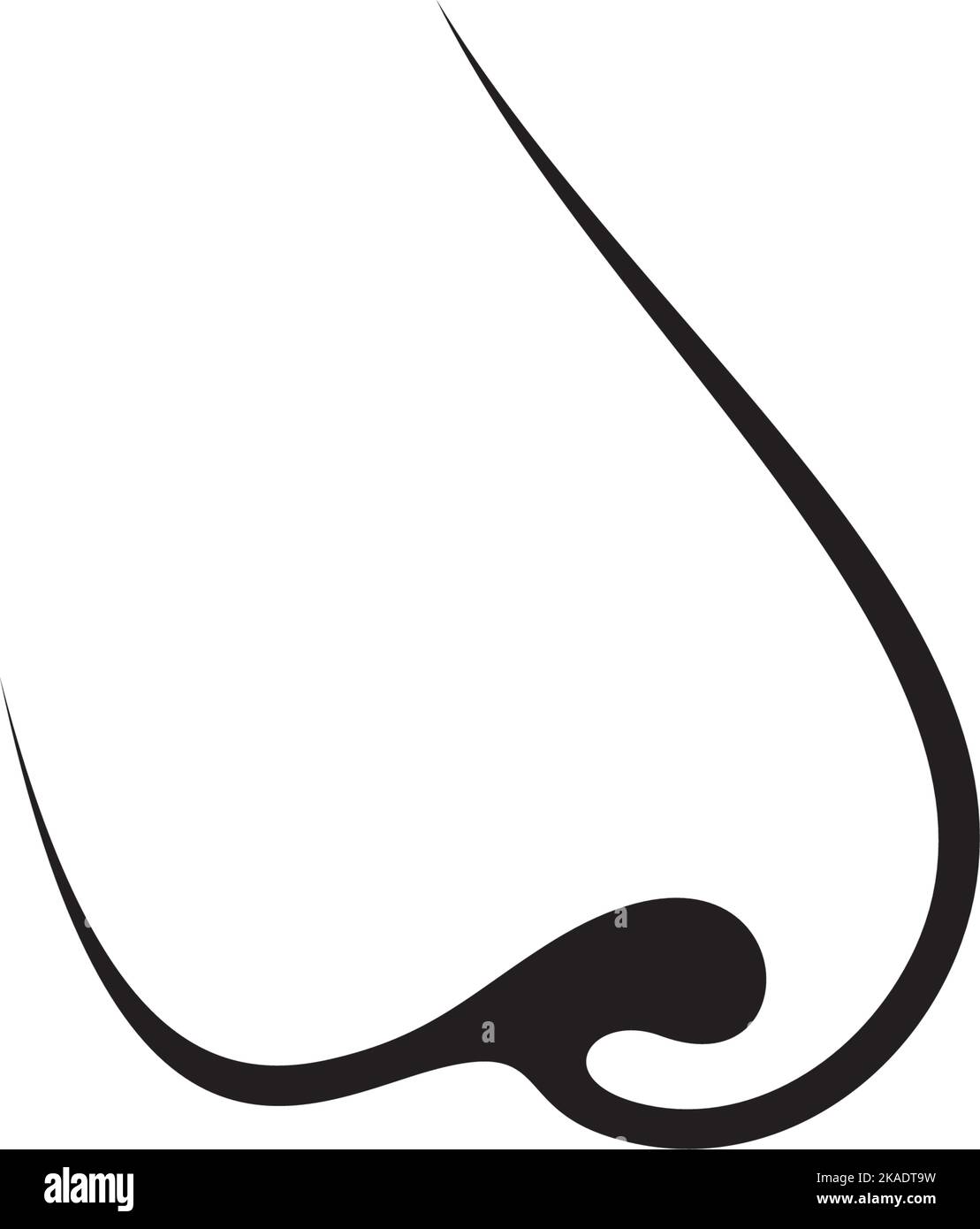 human nose logo black icon vector design Stock Vector