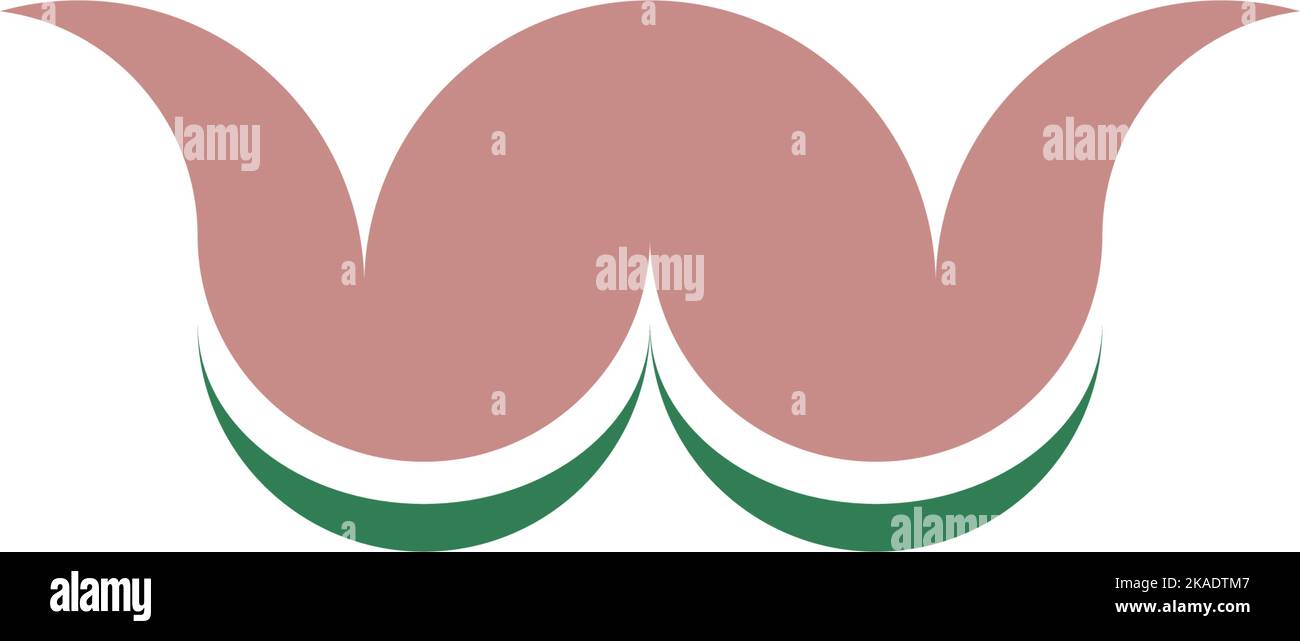 letter w worm icon logo vector design element Stock Vector