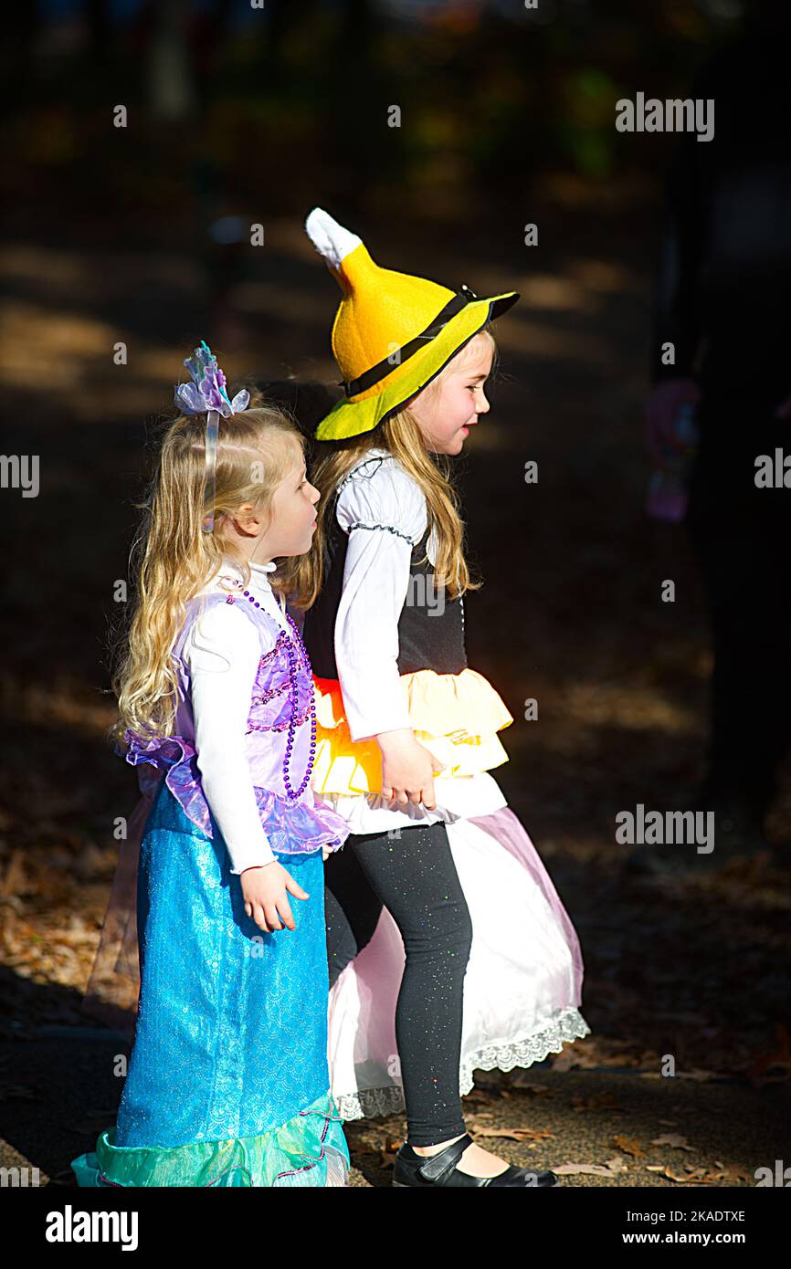 Halloween Hollowpalooza for kids - Johnny Kelly Park, Dennis, Massachusetts on Cape Cod, USA Stock Photo