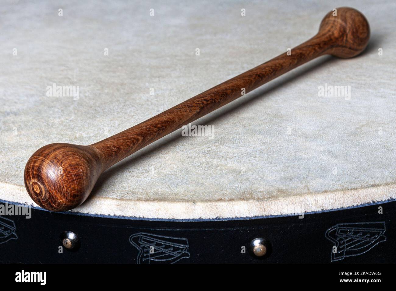 Bodhran Irish traditional drum Stock Photo