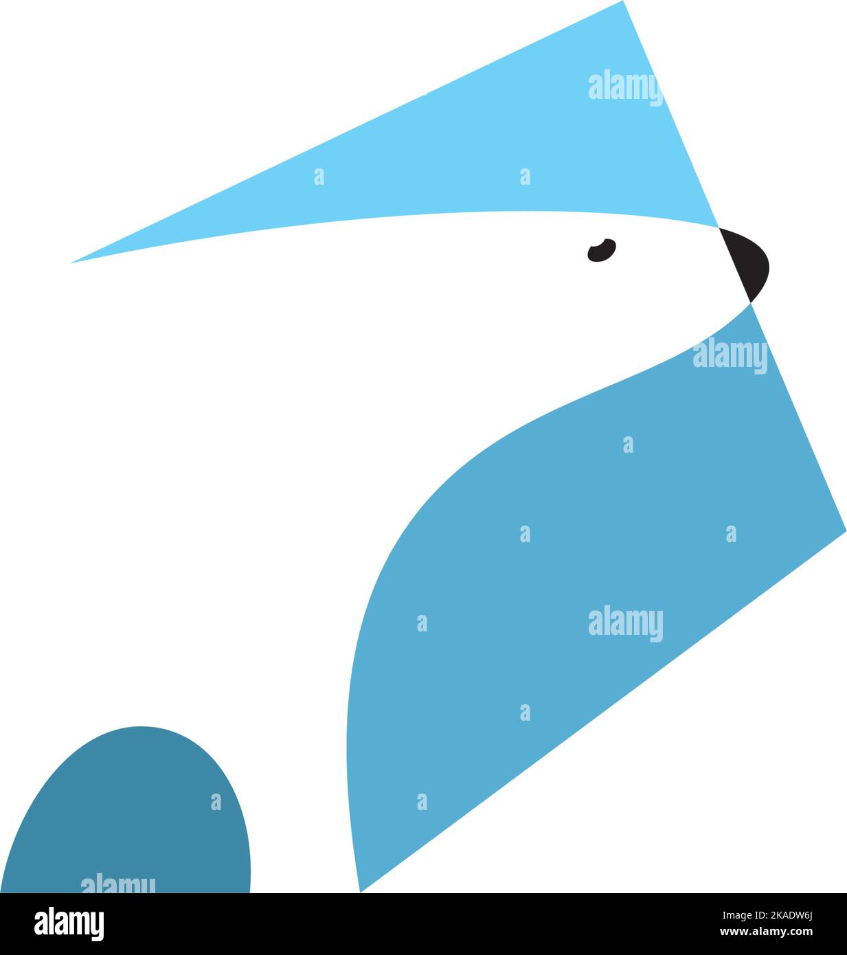 polar bear stylized logo icon vector element Stock Vector