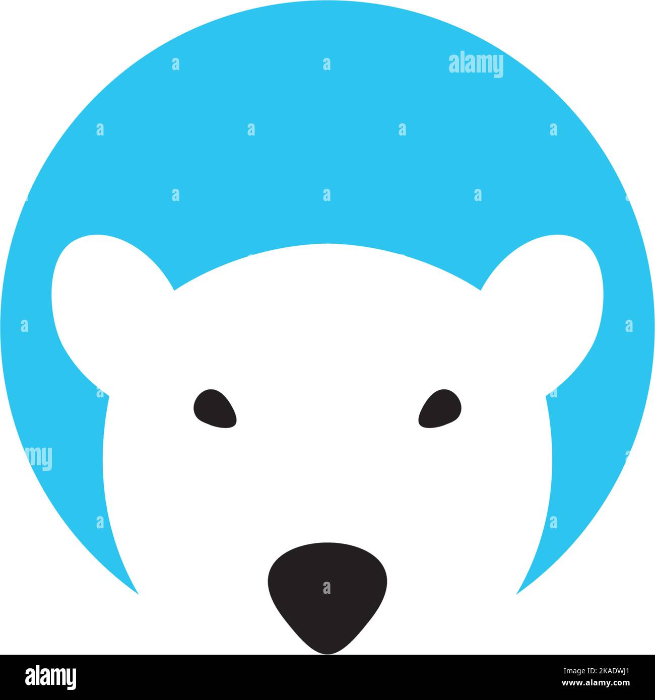 polar bear vector logo icon design element Stock Vector